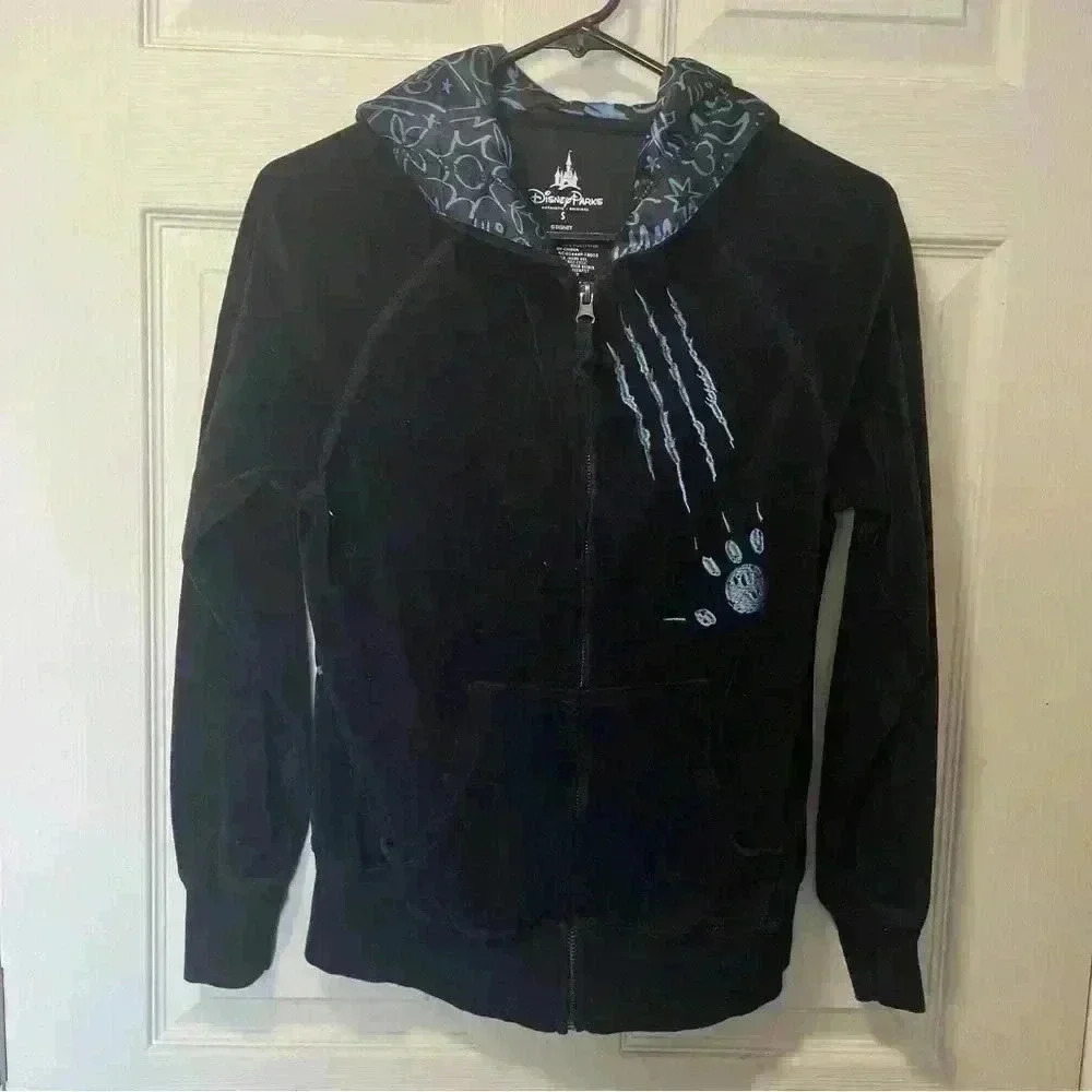 Disney Parks Stitch Velvet Zip Up Hoodie Sz S